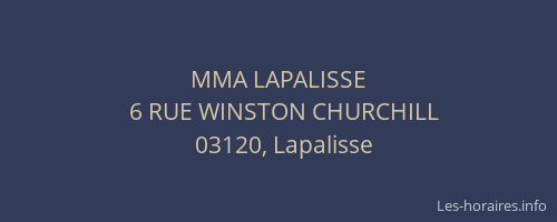 MMA LAPALISSE