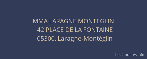 MMA LARAGNE MONTEGLIN