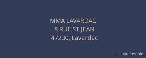 MMA LAVARDAC