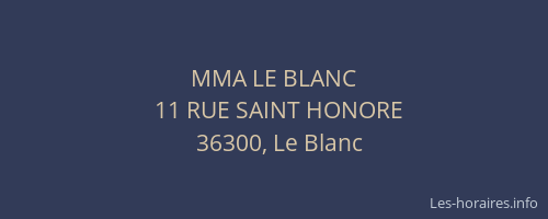 MMA LE BLANC