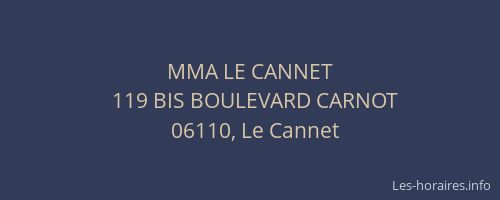 MMA LE CANNET