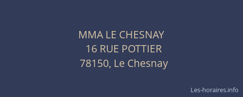 MMA LE CHESNAY