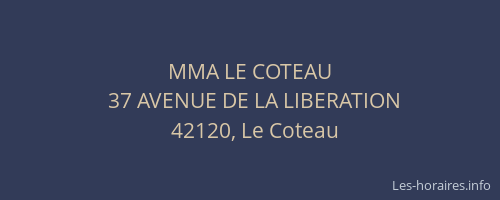 MMA LE COTEAU
