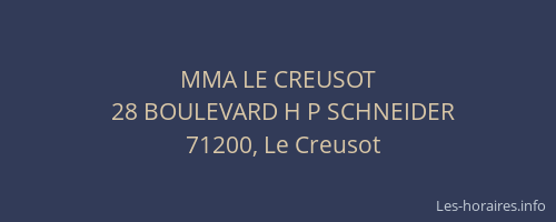 MMA LE CREUSOT
