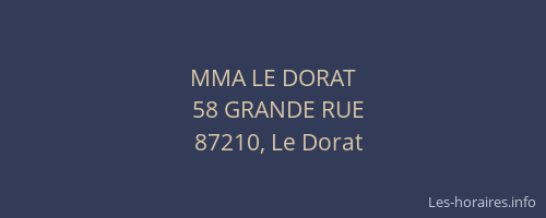 MMA LE DORAT