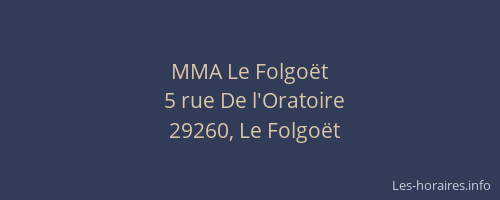 MMA Le Folgoët