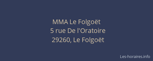 MMA Le Folgo&euml;t