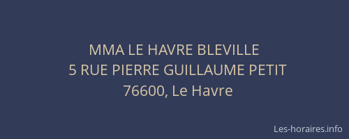 MMA LE HAVRE BLEVILLE