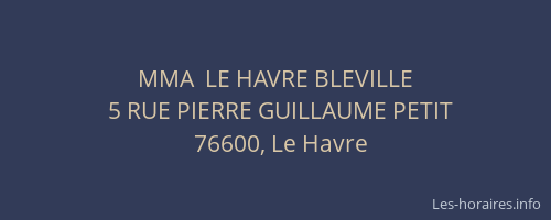 MMA  LE HAVRE BLEVILLE