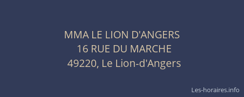 MMA LE LION D'ANGERS