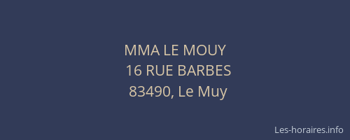 MMA LE MOUY