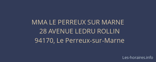 MMA LE PERREUX SUR MARNE