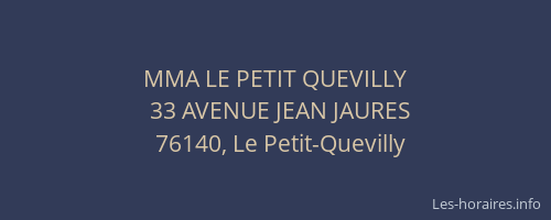 MMA LE PETIT QUEVILLY