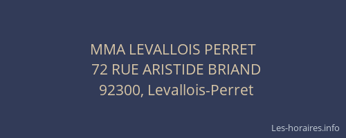 MMA LEVALLOIS PERRET