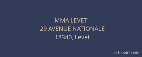 MMA LEVET