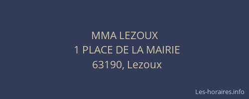 MMA LEZOUX