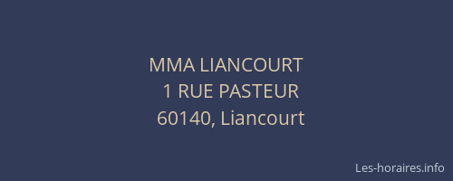 MMA LIANCOURT