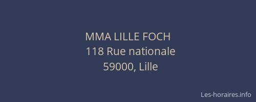 MMA LILLE FOCH