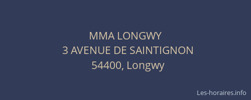 MMA LONGWY