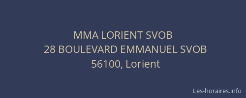 MMA LORIENT SVOB