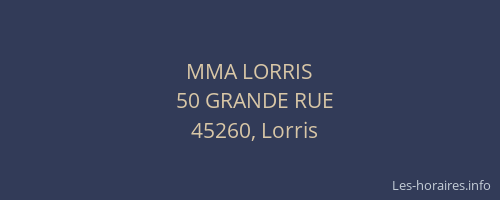 MMA LORRIS