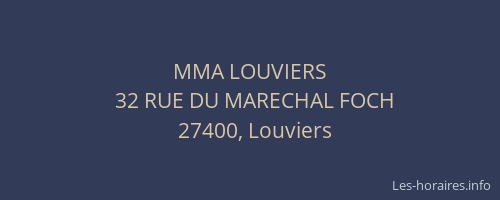 MMA LOUVIERS