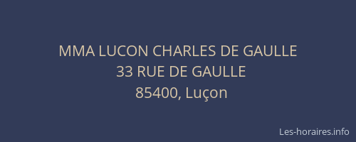 MMA LUCON CHARLES DE GAULLE