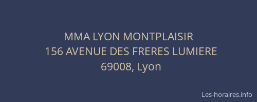MMA LYON MONTPLAISIR