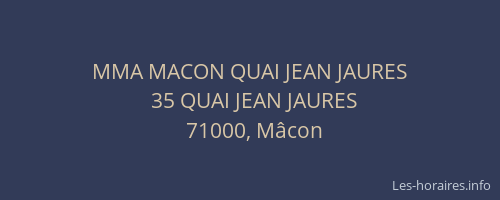 MMA MACON QUAI JEAN JAURES