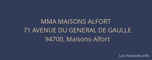 MMA MAISONS ALFORT
