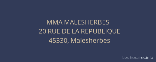MMA MALESHERBES
