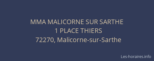 MMA MALICORNE SUR SARTHE