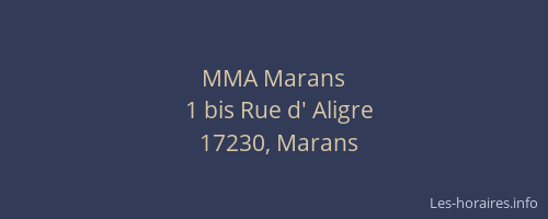 MMA Marans
