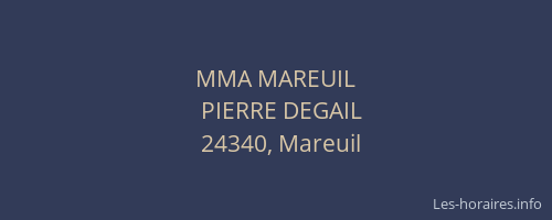 MMA MAREUIL