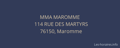 MMA MAROMME