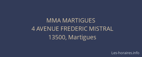MMA MARTIGUES