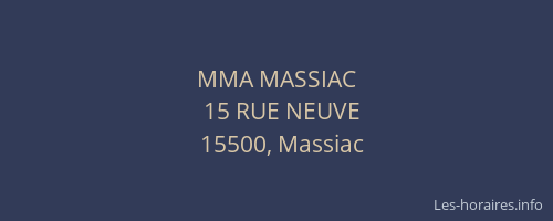 MMA MASSIAC