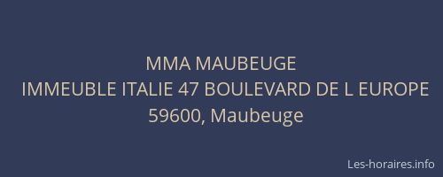 MMA MAUBEUGE