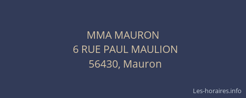 MMA MAURON