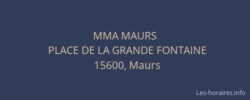 MMA MAURS