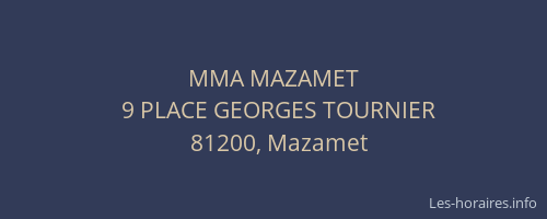 MMA MAZAMET