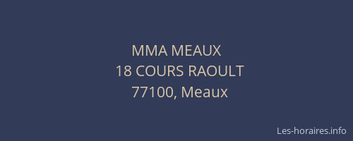 MMA MEAUX