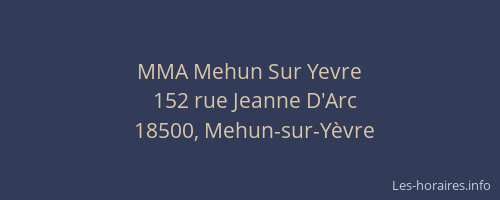 MMA Mehun Sur Yevre