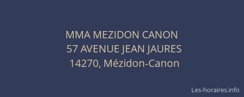 MMA MEZIDON CANON