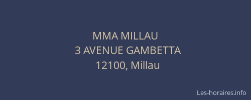 MMA MILLAU
