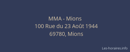 MMA - Mions