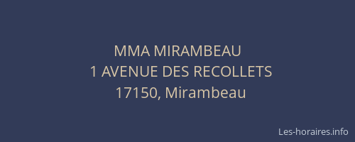 MMA MIRAMBEAU