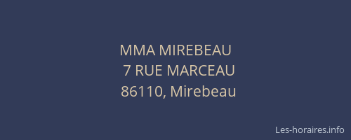 MMA MIREBEAU