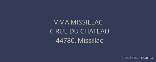 MMA MISSILLAC