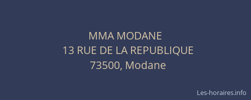 MMA MODANE